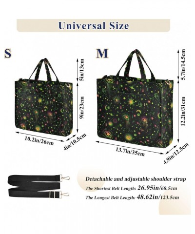 Women Space Galaxy Eye Corduroy Tote Bag Casual Handbags Fashion Shoulder Hobo bag $14.45 Totes