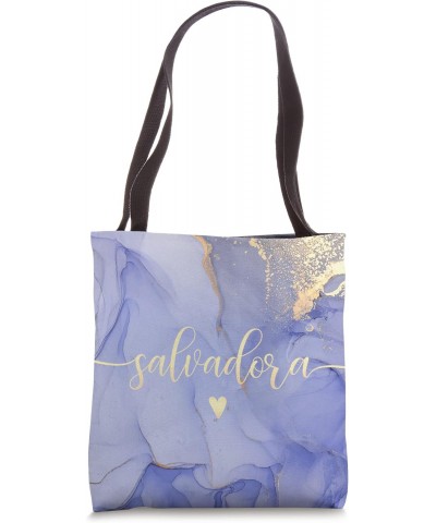 Salvadora Letter S Initial Cute Purple Personalized Tote Bag $17.10 Totes