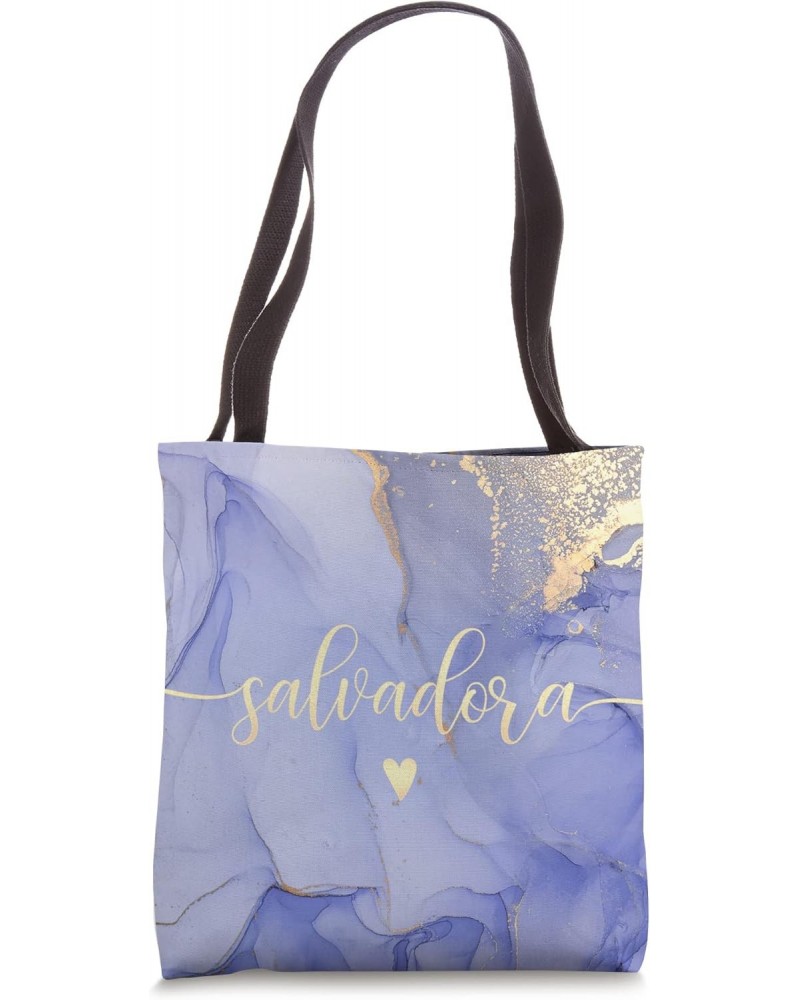 Salvadora Letter S Initial Cute Purple Personalized Tote Bag $17.10 Totes