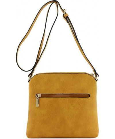 Chevron Quilted Medium Crossbody Bag with Tassel Accent Mustard $10.27 Crossbody Bags