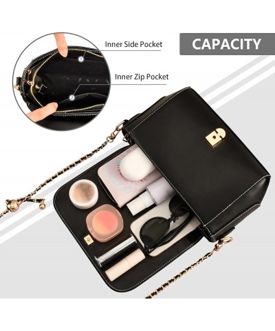 Crossbody Bags for Women Trendy Women's Black Shoulder Bag Small PU Leather Flap Cross Body Bag Handbags Pattern9 $20.08 Cros...