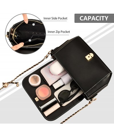 Crossbody Bags for Women Trendy Women's Black Shoulder Bag Small PU Leather Flap Cross Body Bag Handbags Pattern9 $20.08 Cros...