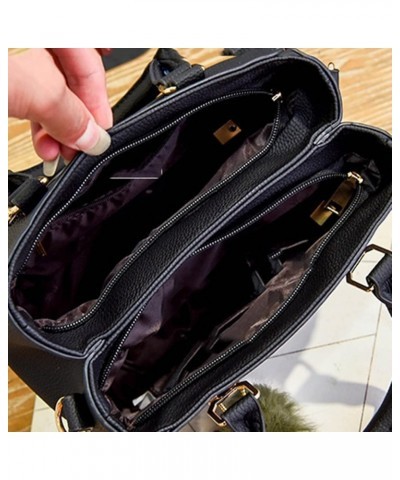 Casual Leather Messenger Bag Large Capacity Handbag Fashion Womens Bag Men Bags Shoulder Pink $19.34 Shoulder Bags