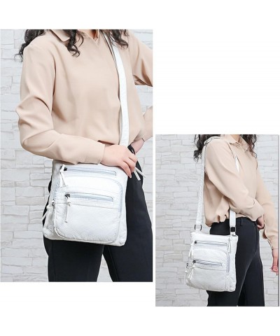 Crossbody Bags for Women Trendy Shoulder Bags Multi Pocket Soft Hobo Bag Lightweight Crossbody Purses Medium Handbags White $...