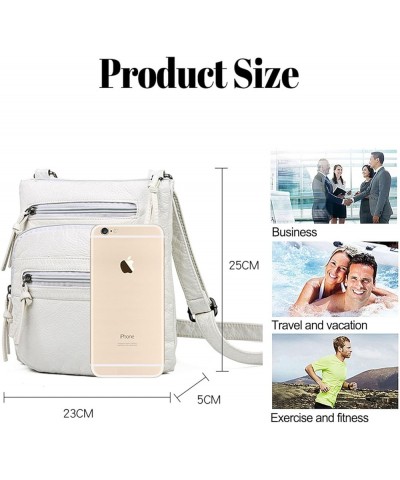 Crossbody Bags for Women Trendy Shoulder Bags Multi Pocket Soft Hobo Bag Lightweight Crossbody Purses Medium Handbags White $...