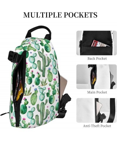 Pineapple Leaves Sling Bags For Men And Women, Chest Bag Crossbody Sling Daypack For Hiking Bike Travel Cactus Flowers $10.33...