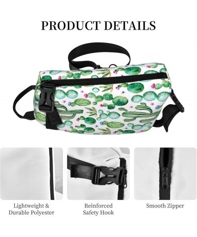 Pineapple Leaves Sling Bags For Men And Women, Chest Bag Crossbody Sling Daypack For Hiking Bike Travel Cactus Flowers $10.33...