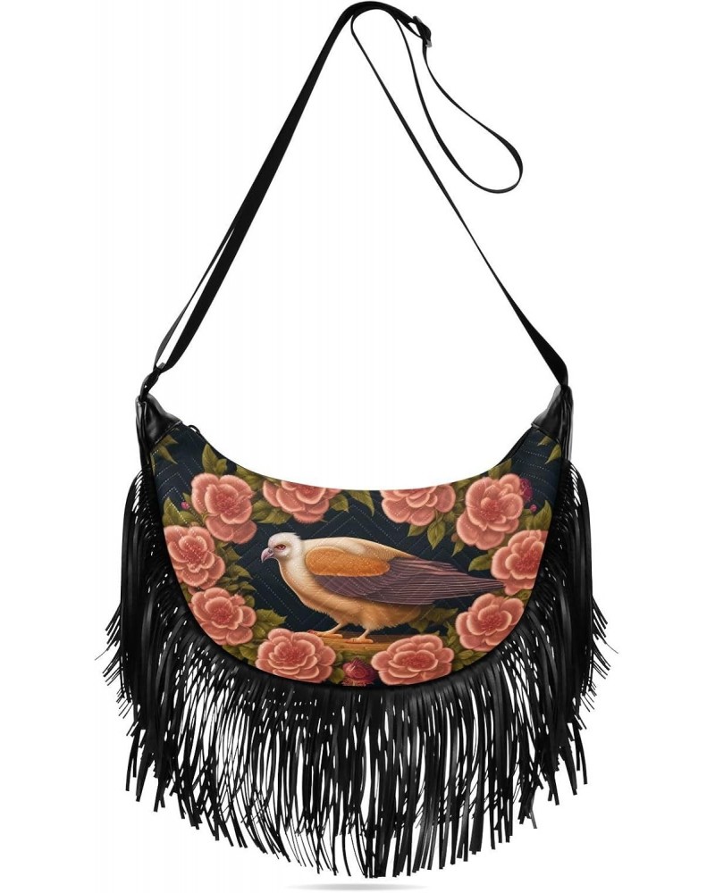 Women's Fringe Crossbody Tassel Purse Bird Sits Branch Hobo Shoulder Bags Crossbody Handbag with Adjustable Shoulder Straps $...