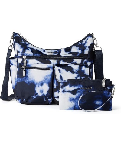 Modern Everywhere Bagg - Water-resistant Lightweight Hobo Crossbody Bag for Women - Easy-Access Phone Pocket Navy Ink Tie Dye...