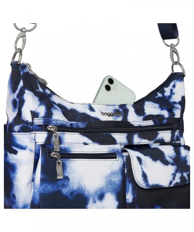 Modern Everywhere Bagg - Water-resistant Lightweight Hobo Crossbody Bag for Women - Easy-Access Phone Pocket Navy Ink Tie Dye...