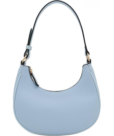 Small Crescent Shoulder Bag Underarm Purse Light Blue/Light Blue $13.22 Shoulder Bags