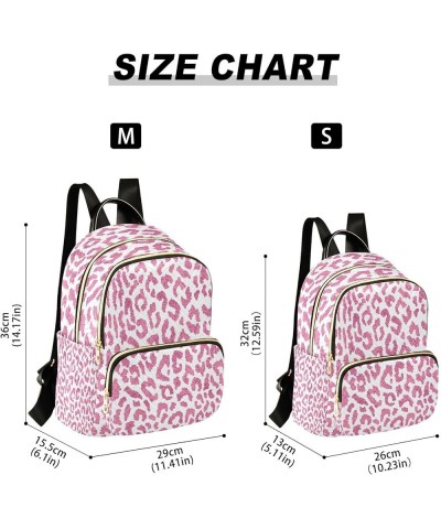 Fashion Backpack Mini Backpack Purse Casual Daily Backpack Pink Leopard for Travel for College Work Small $15.30 Backpacks