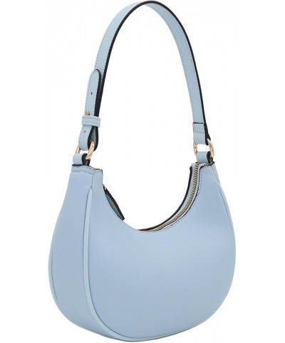 Small Crescent Shoulder Bag Underarm Purse Light Blue/Light Blue $13.22 Shoulder Bags