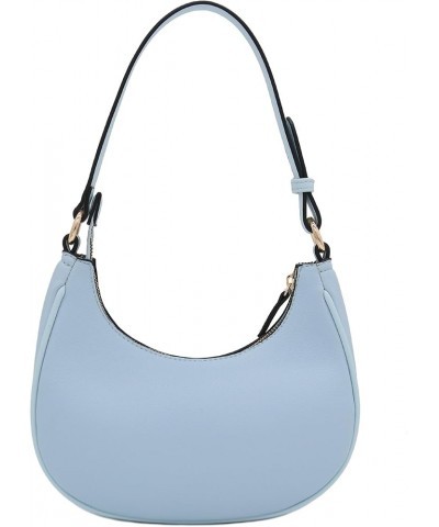 Small Crescent Shoulder Bag Underarm Purse Light Blue/Light Blue $13.22 Shoulder Bags