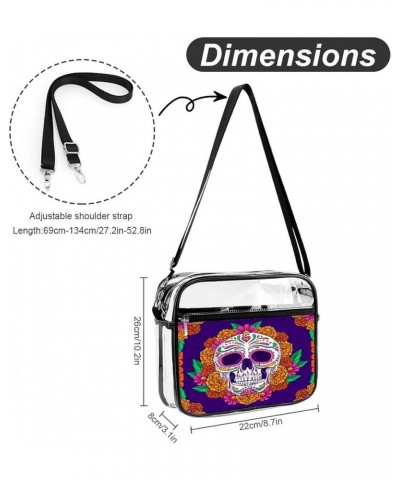 Halloweens Evil Eyes Clear Crossbody Shoulder Purse Bag for Men Women, Stadium Clear Messenger Bag Style-1 $12.74 Crossbody Bags