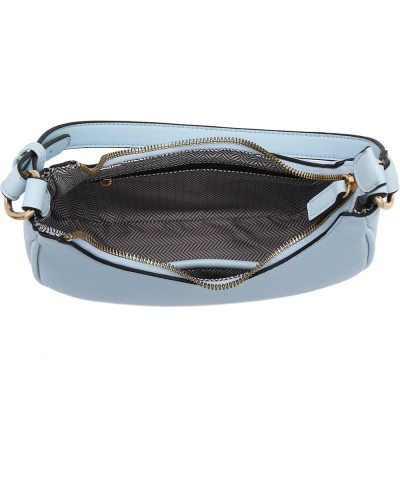 Small Crescent Shoulder Bag Underarm Purse Light Blue/Light Blue $13.22 Shoulder Bags