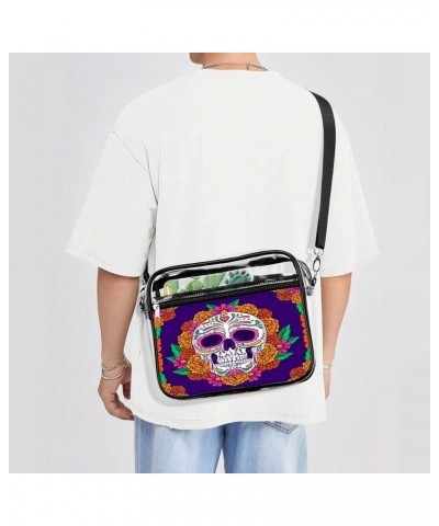 Halloweens Evil Eyes Clear Crossbody Shoulder Purse Bag for Men Women, Stadium Clear Messenger Bag Style-1 $12.74 Crossbody Bags