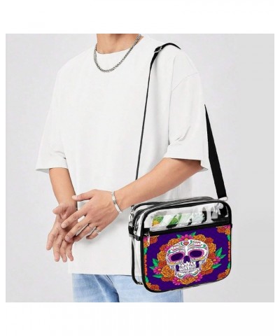 Halloweens Evil Eyes Clear Crossbody Shoulder Purse Bag for Men Women, Stadium Clear Messenger Bag Style-1 $12.74 Crossbody Bags