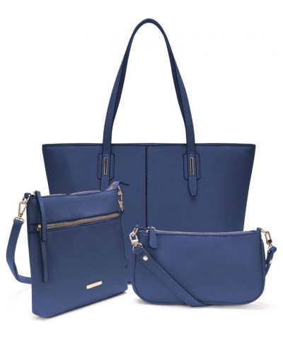 Purses and Handbags for Women Tote Bags Shoulder Bag Top Handle Satchel Bags Purse Set 22195-navy $15.05 Totes