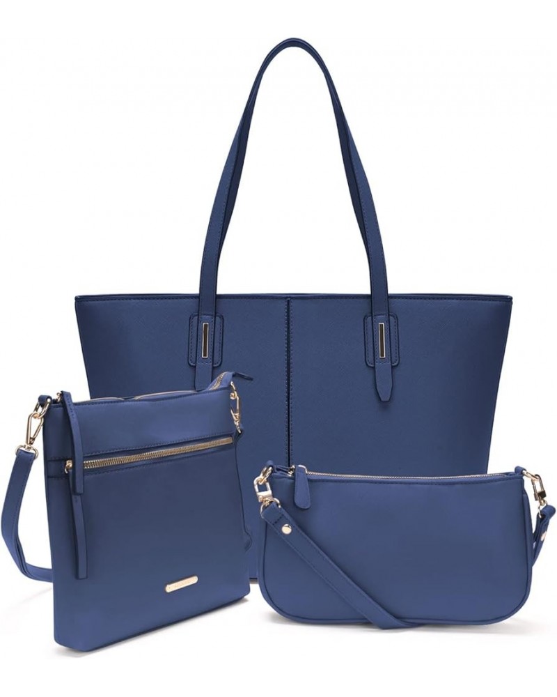 Purses and Handbags for Women Tote Bags Shoulder Bag Top Handle Satchel Bags Purse Set 22195-navy $15.05 Totes