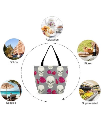 Beach Tote Bag for Women Large Summer Shoulder Bag, Lightweight Foldable Shoulder Handbags for Travel Vacation Picnic Pattern...