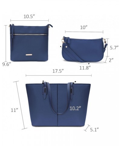 Purses and Handbags for Women Tote Bags Shoulder Bag Top Handle Satchel Bags Purse Set 22195-navy $15.05 Totes