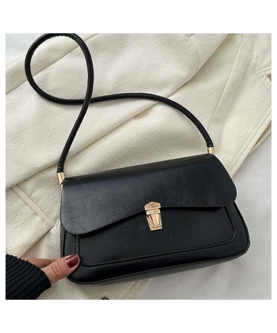 Underarm Bag for Women's Versatile Retro Small Square Bag and Shoulder Bag Black $16.28 Crossbody Bags