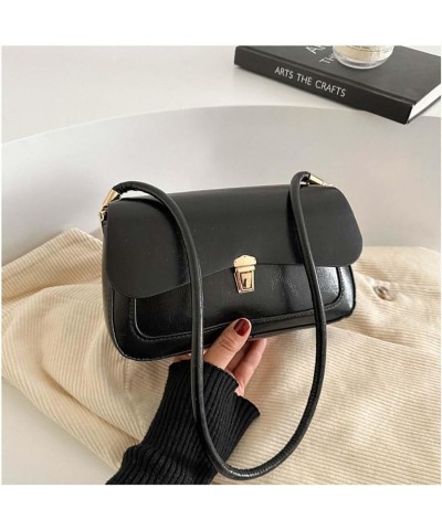 Underarm Bag for Women's Versatile Retro Small Square Bag and Shoulder Bag Black $16.28 Crossbody Bags