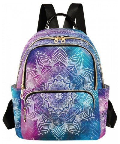 Beautiful Flower Mandala Women Backpack Purse Ladies Fashion Shoulder Bag Daypack Travel Bag 10L Small $16.10 Backpacks