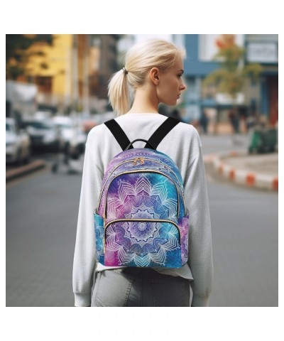 Beautiful Flower Mandala Women Backpack Purse Ladies Fashion Shoulder Bag Daypack Travel Bag 10L Small $16.10 Backpacks