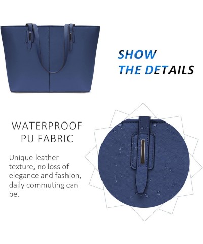 Purses and Handbags for Women Tote Bags Shoulder Bag Top Handle Satchel Bags Purse Set 22195-navy $15.05 Totes