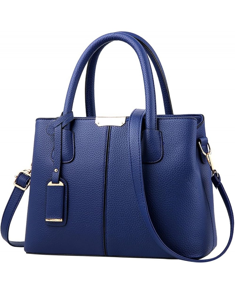 Womens Handbags Large PU Leather Shoulder Bags Crossbody Tote Bag for Women Ladies Fashion Purse Lightweight Bags 15-dark Blu...