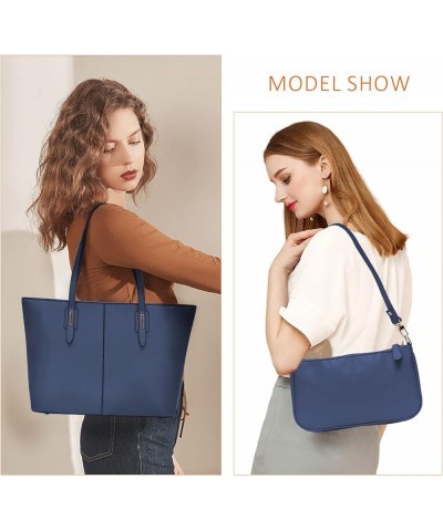 Purses and Handbags for Women Tote Bags Shoulder Bag Top Handle Satchel Bags Purse Set 22195-navy $15.05 Totes