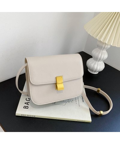 Small Crossbody Bag for Women Trendy Shoulder Bag PU Leather Square Crossbody Shoulder Purse Flap Satchel Handbag White,s $25...