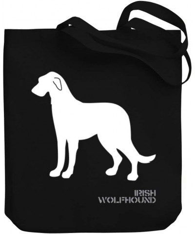 Irish Wolfhound Shape and Name Canvas Tote Bag 10.5" x 16" x 4 $21.59 Totes