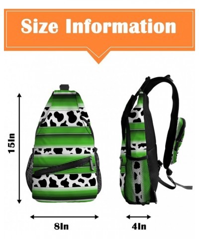 Sling Bag Crossbody Bag for Women Men Mexico Leopard Print Green Red Blue Waterproof Hiking Backpack Lightweight Chest Should...