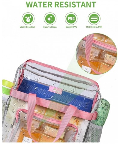 Clear Bag Stadium Approved 12×6×12, Clear Tote Lunch Bag with Reinforced Straps for Work Travel and Sporting Events Pink $13....