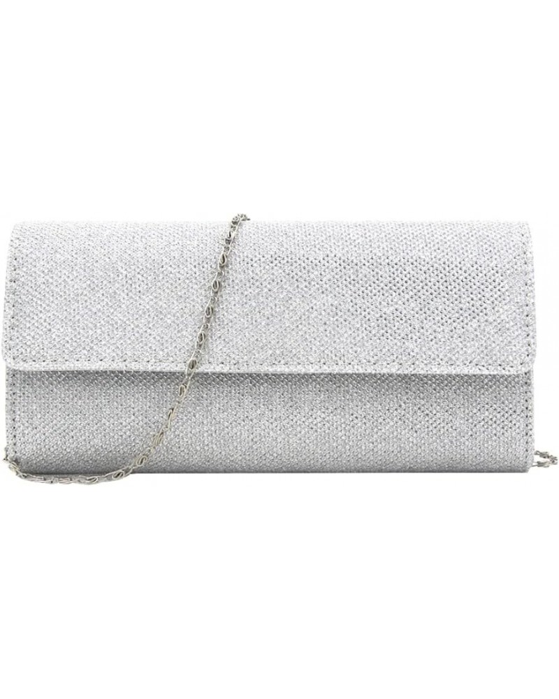 Hand Bag Evening Bags Women'S Evening Shoulder Bag Bridal Clutch Party Prom Wedding Envelope Tote (Silver) $8.90 Totes