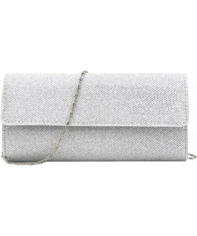 Hand Bag Evening Bags Women'S Evening Shoulder Bag Bridal Clutch Party Prom Wedding Envelope Tote (Silver) $8.90 Totes