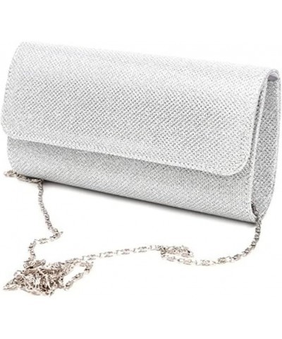 Hand Bag Evening Bags Women'S Evening Shoulder Bag Bridal Clutch Party Prom Wedding Envelope Tote (Silver) $8.90 Totes