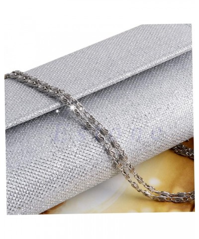 Hand Bag Evening Bags Women'S Evening Shoulder Bag Bridal Clutch Party Prom Wedding Envelope Tote (Silver) $8.90 Totes