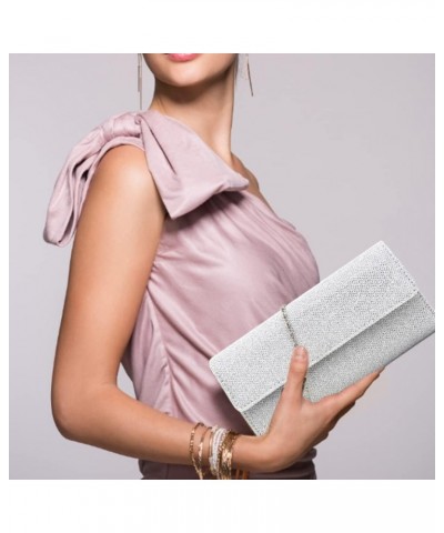 Hand Bag Evening Bags Women'S Evening Shoulder Bag Bridal Clutch Party Prom Wedding Envelope Tote (Silver) $8.90 Totes