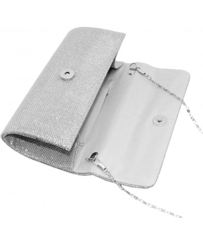 Hand Bag Evening Bags Women'S Evening Shoulder Bag Bridal Clutch Party Prom Wedding Envelope Tote (Silver) $8.90 Totes