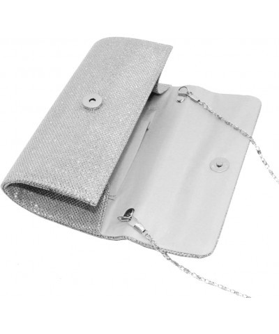 Hand Bag Evening Bags Women'S Evening Shoulder Bag Bridal Clutch Party Prom Wedding Envelope Tote (Silver) $8.90 Totes