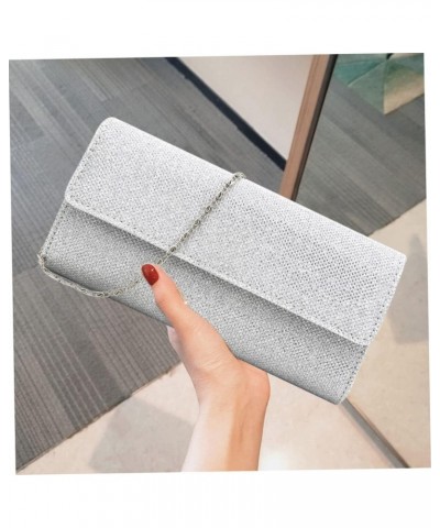 Hand Bag Evening Bags Women'S Evening Shoulder Bag Bridal Clutch Party Prom Wedding Envelope Tote (Silver) $8.90 Totes