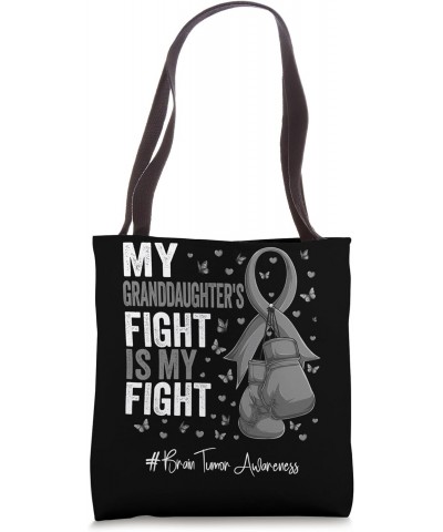 Gray Ribbon Granddaughter Brain Tumor Awareness Tote Bag $11.88 Totes