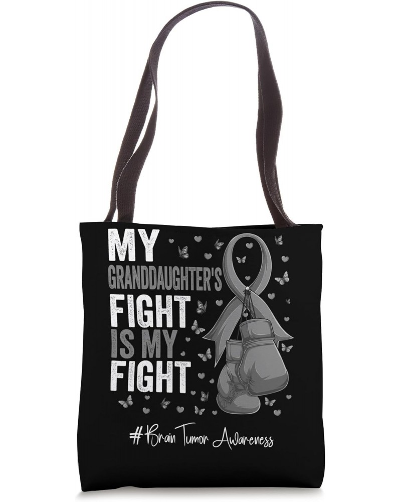 Gray Ribbon Granddaughter Brain Tumor Awareness Tote Bag $11.88 Totes