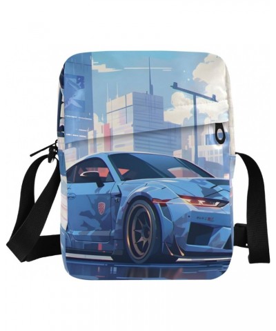 Cool Racing Car Sling Bag Zipper Closure Crossbody Messenger Bags Purse with Card Phone Passport Compartment 6.6×9.4×2.5 IN $...