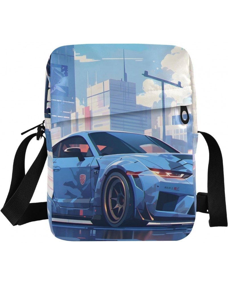 Cool Racing Car Sling Bag Zipper Closure Crossbody Messenger Bags Purse with Card Phone Passport Compartment 6.6×9.4×2.5 IN $...