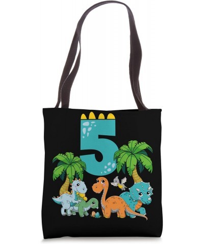 5 Years Old Boy 5th Birthday Gift Bday Dinosaur Tote Bag $15.00 Totes